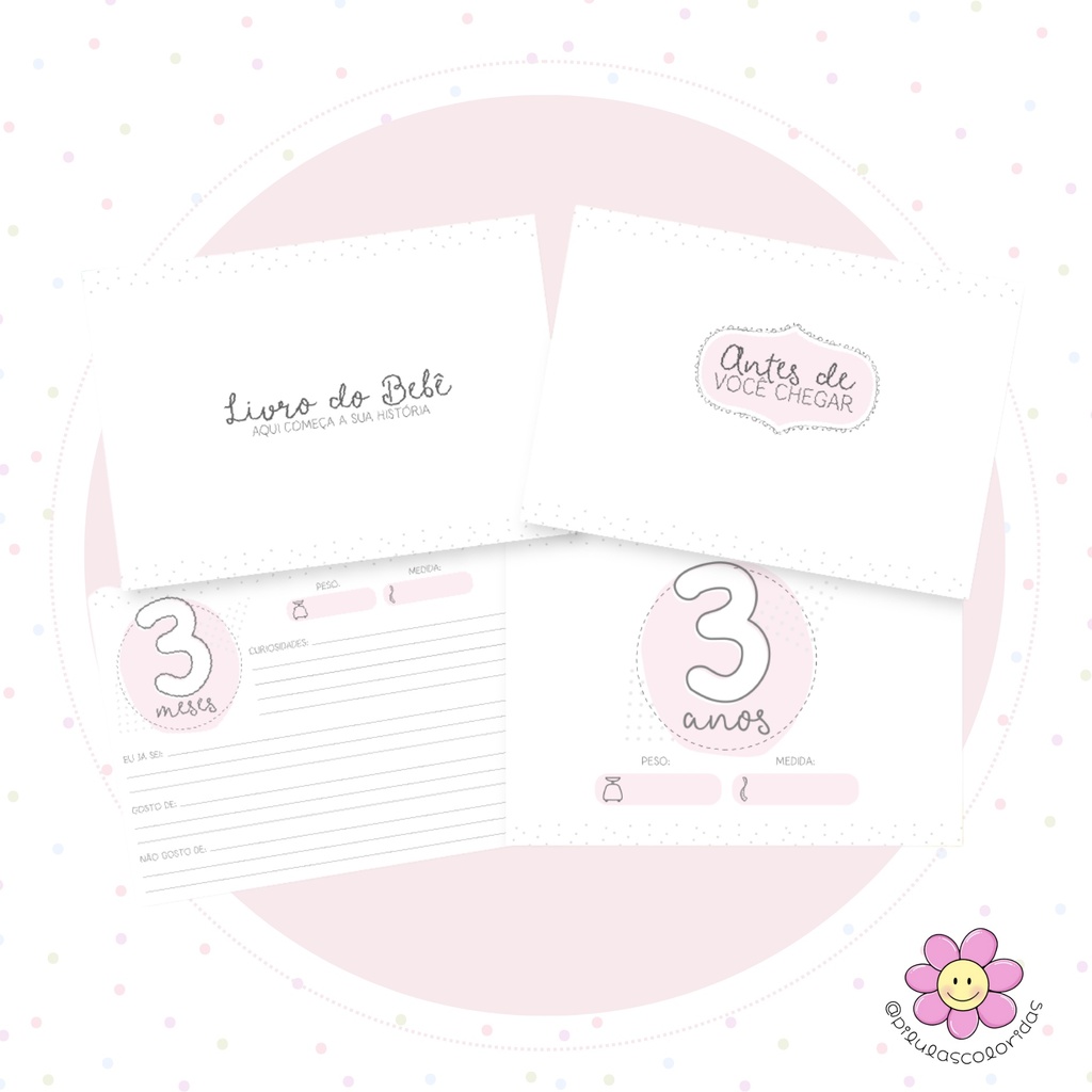 Livro do Bebê – “Minha Doce História” Meninas