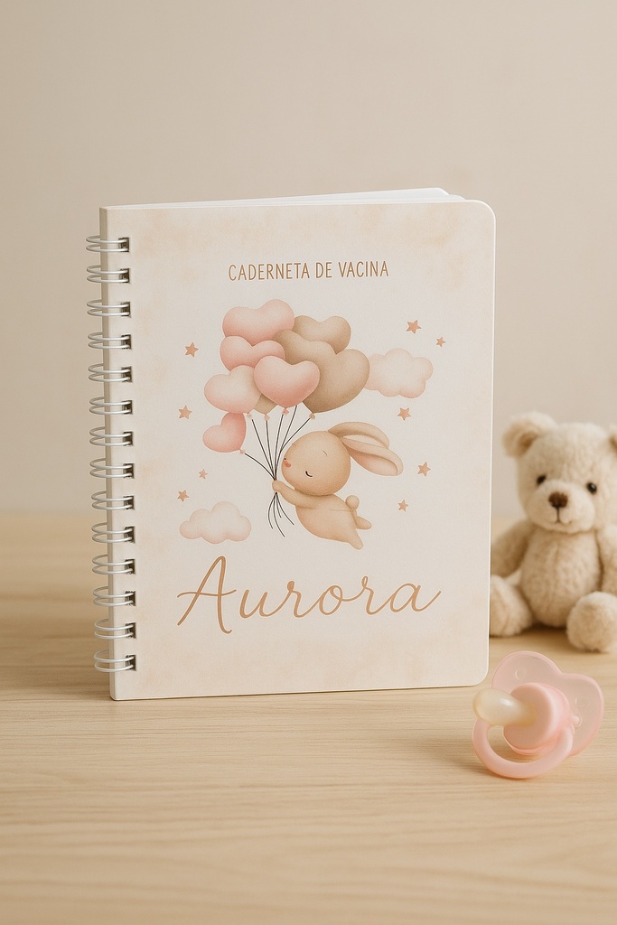 Caderneta de Vacinação do Bebê – Meninas - “Para anotar com carinho cada cuidado que faz parte desta linda jornada"